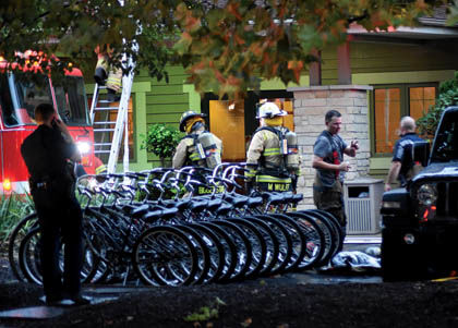 Fire at Entrance
